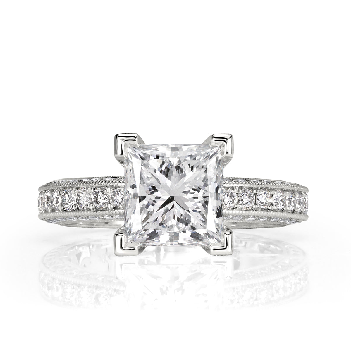 3.52ct Princess Cut Diamond Engagement Ring