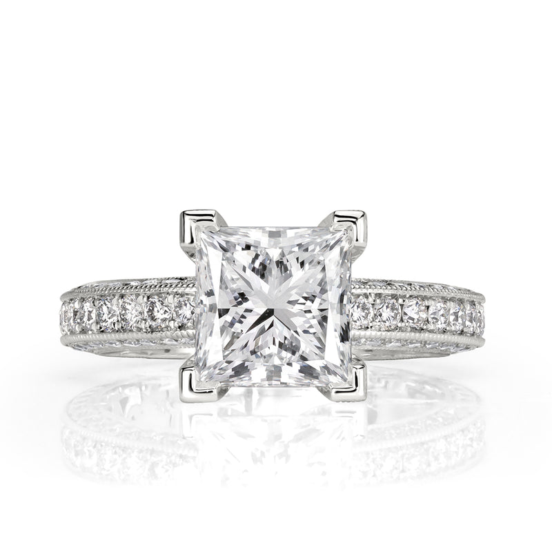 3.52ct Princess Cut Diamond Engagement Ring