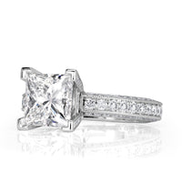 3.52ct Princess Cut Diamond Engagement Ring