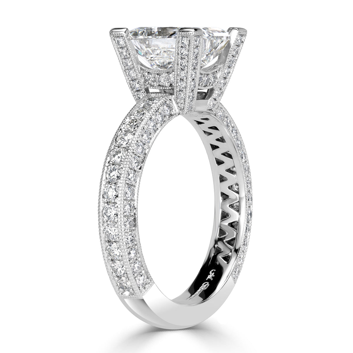 3.52ct Princess Cut Diamond Engagement Ring