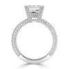 3.52ct Princess Cut Diamond Engagement Ring