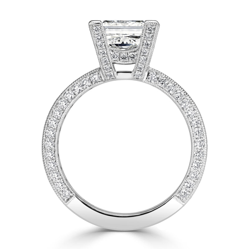 3.52ct Princess Cut Diamond Engagement Ring
