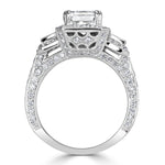 3.75ct Emerald Cut Diamond Engagement Ring