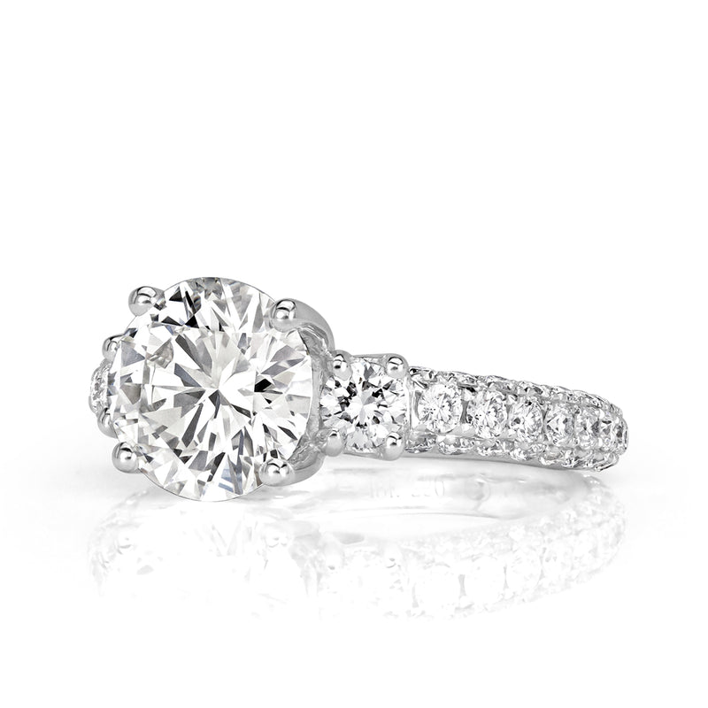 3.03ct Round Brilliant Cut Diamond Engagement Ring