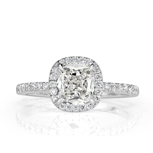 1.34ct Old Mine Cut Diamond Engagement Ring