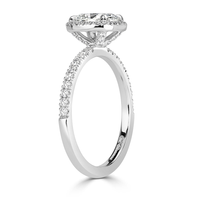1.34ct Old Mine Cut Diamond Engagement Ring