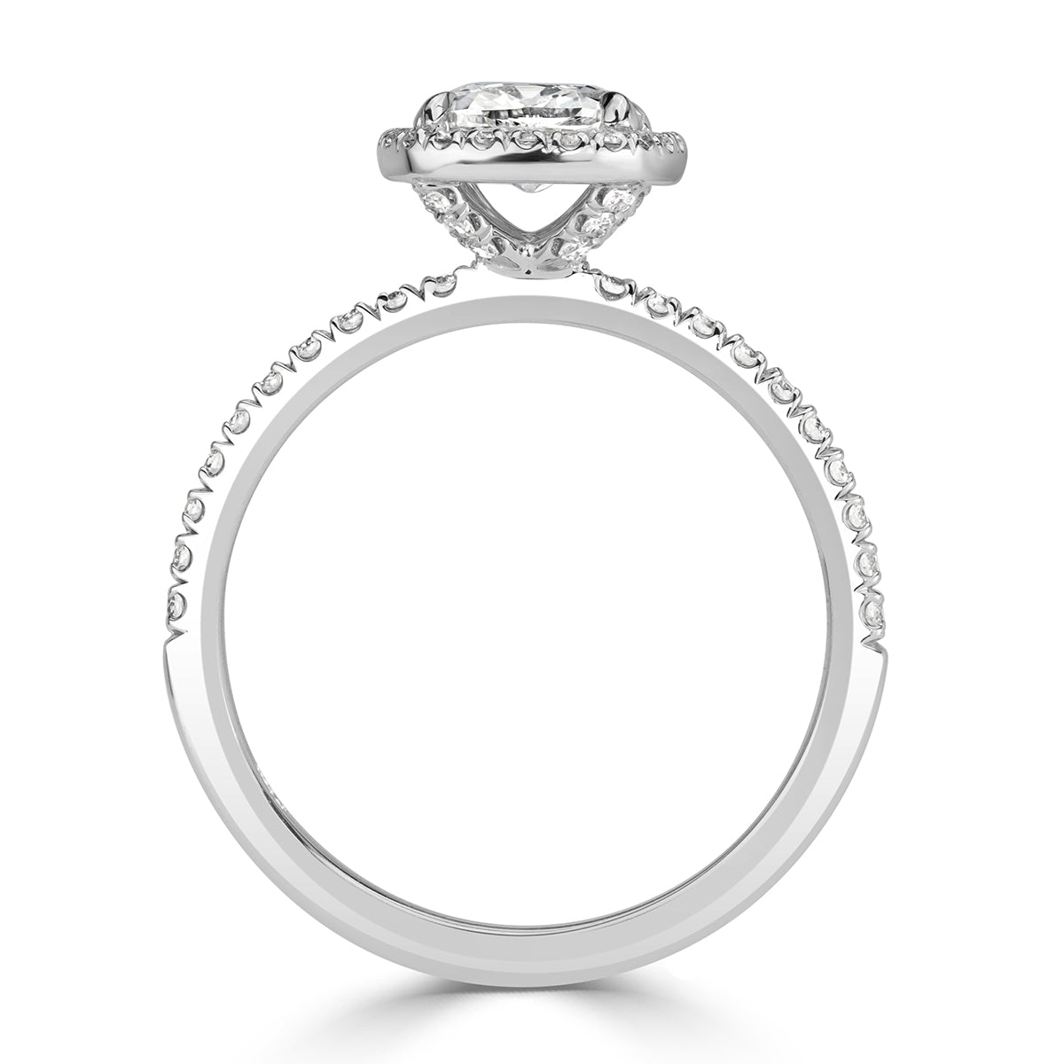 1.34ct Old Mine Cut Diamond Engagement Ring