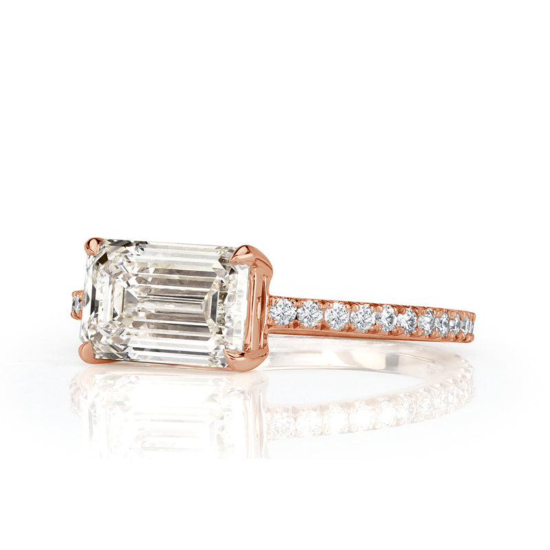 2.26ct Emerald Cut Diamond Engagement Ring