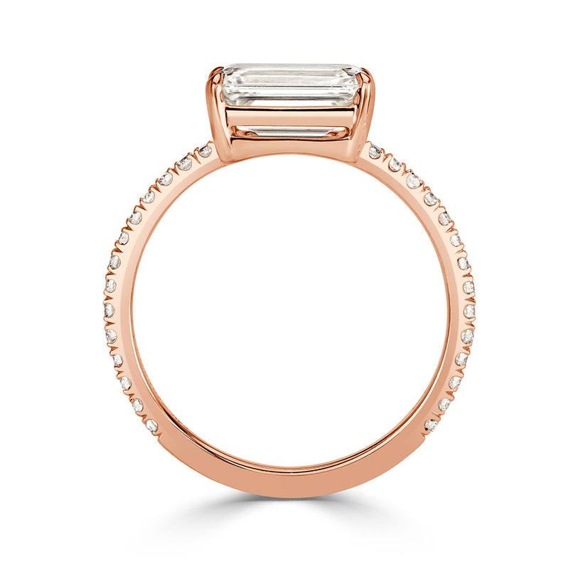 2.26ct Emerald Cut Diamond Engagement Ring