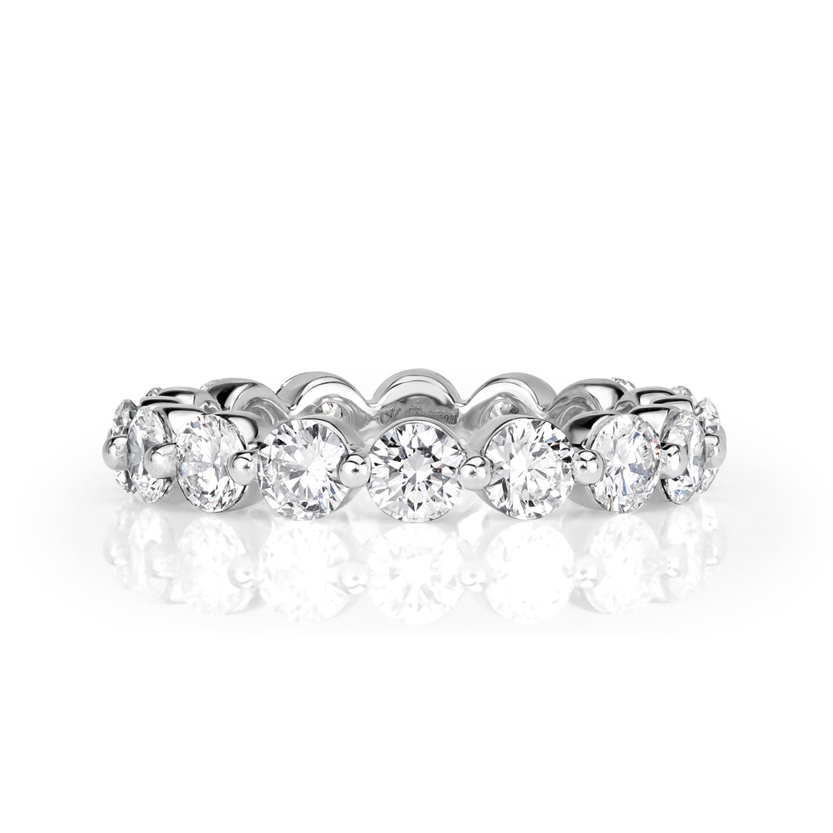 2.74ct Round Brilliant Cut Diamond Eternity Band in Platinum