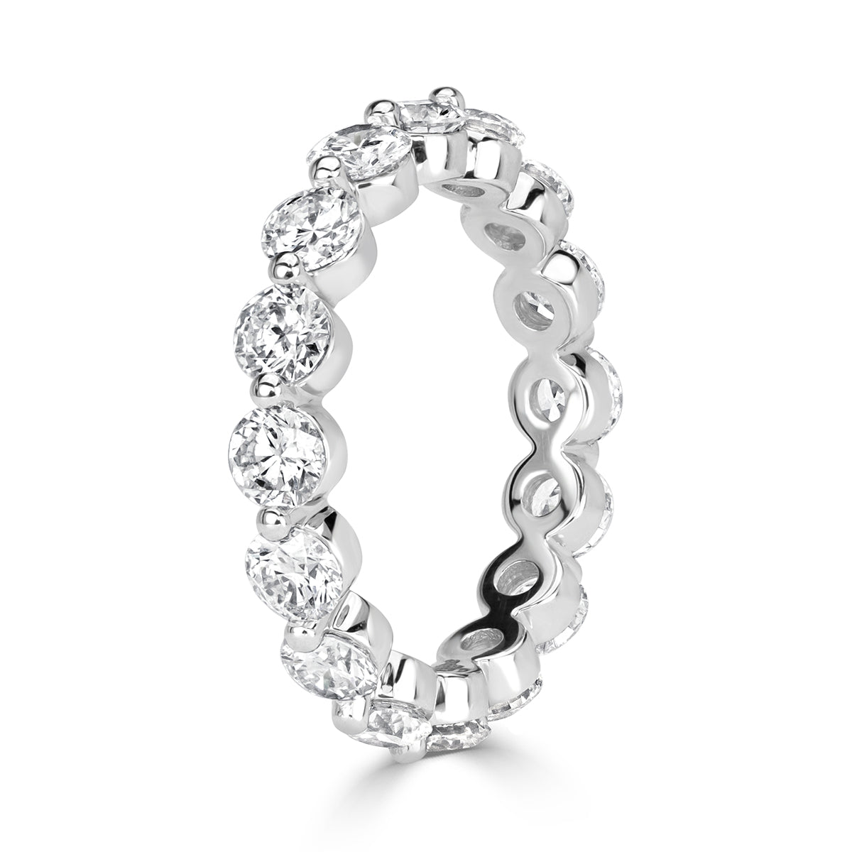2.74ct Round Brilliant Cut Diamond Eternity Band in 18k White Gold