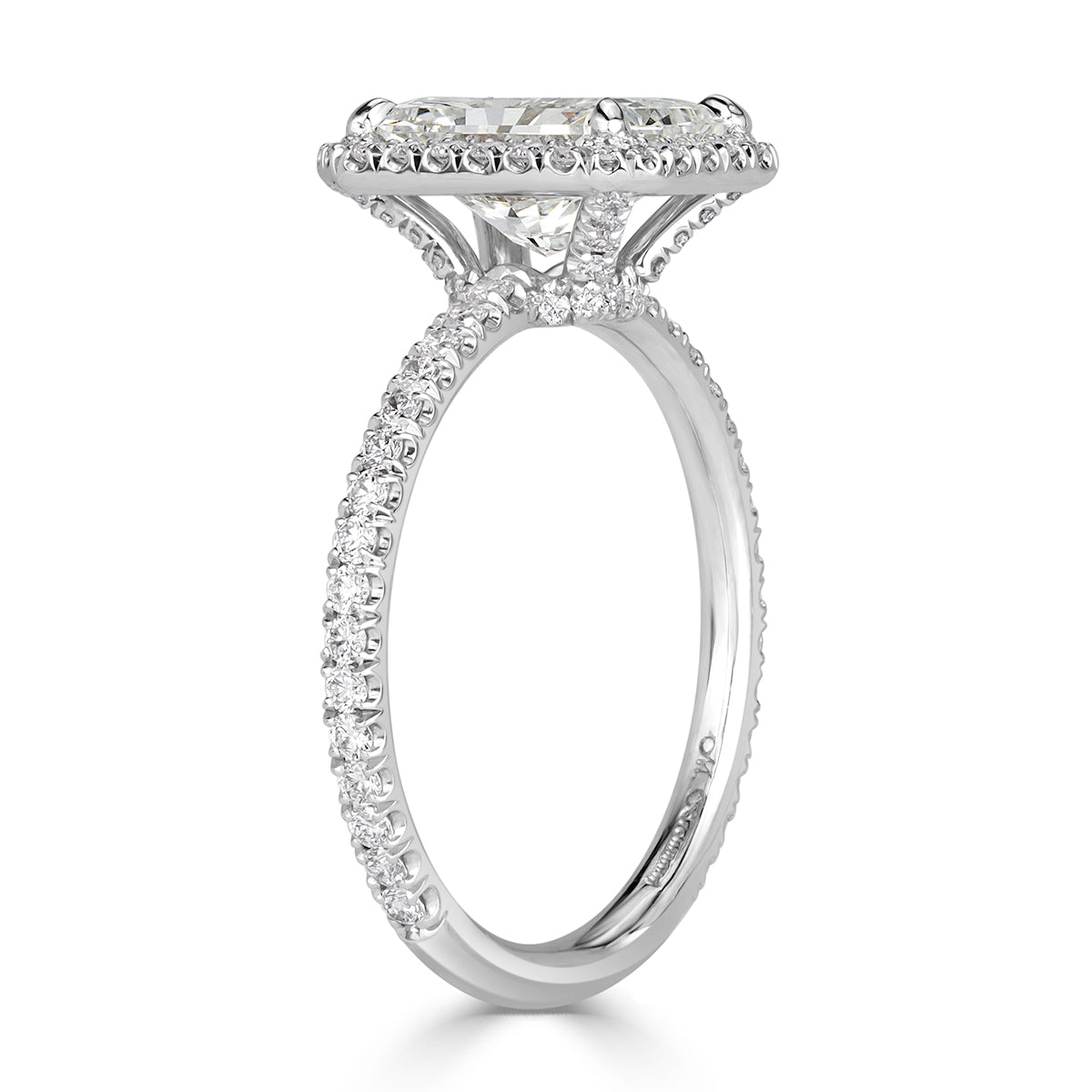 2.62ct Radiant Cut Diamond Engagement Ring
