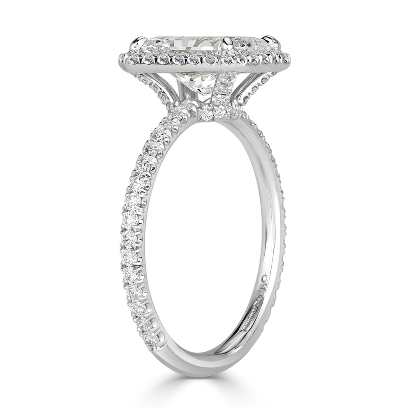 2.62ct Radiant Cut Diamond Engagement Ring