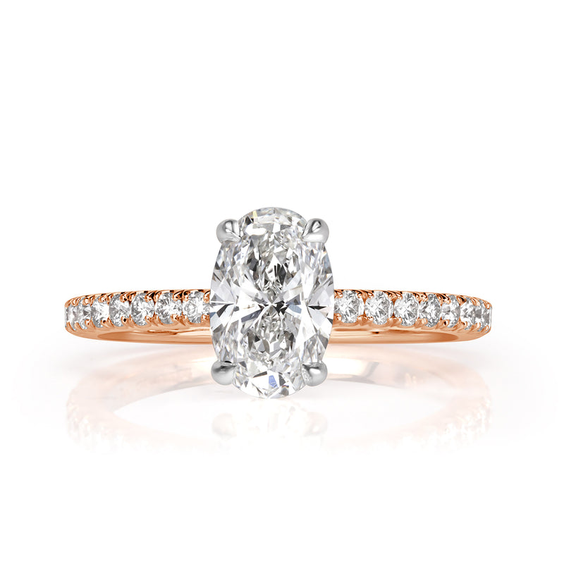 1.64ct Oval Cut Diamond Engagement Ring