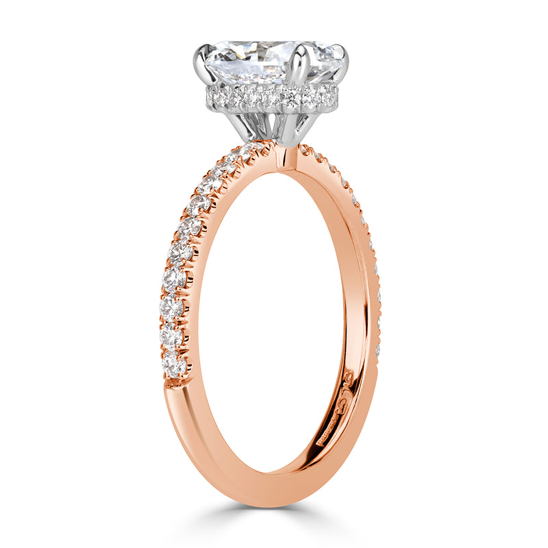1.64ct Oval Cut Diamond Engagement Ring