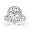 4.60ct Pear Shaped Diamond Engagement Ring