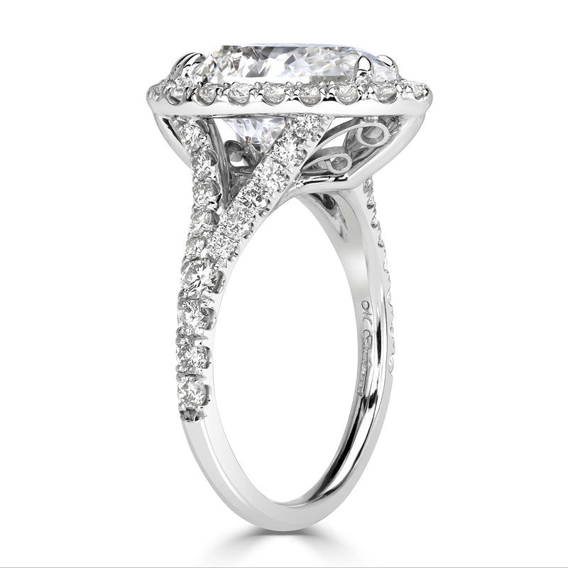 4.60ct Pear Shaped Diamond Engagement Ring