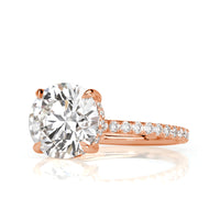 3.65ct Round Brilliant Cut Diamond Engagement Ring