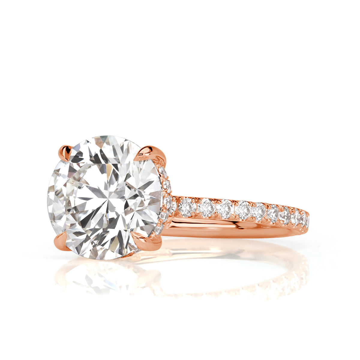 3.65ct Round Brilliant Cut Diamond Engagement Ring