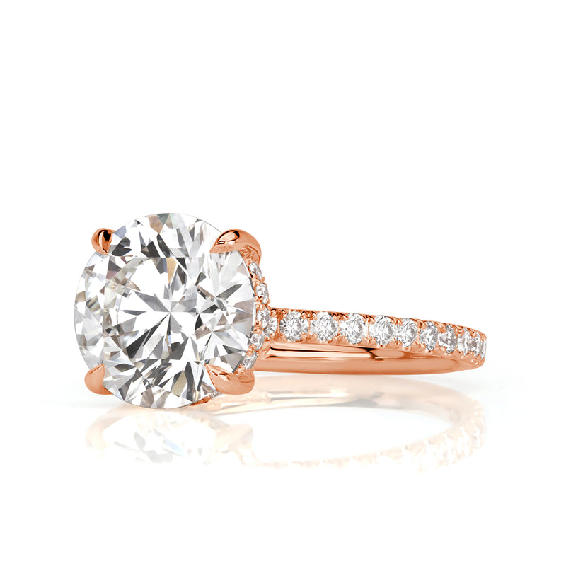 3.65ct Round Brilliant Cut Diamond Engagement Ring