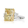 8.80ct Radiant Cut Fancy Light Yellow Diamond Engagement Ring