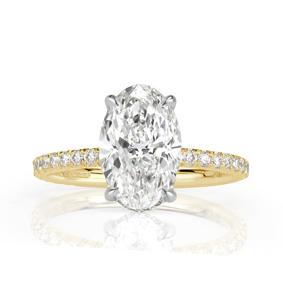 3.09ct Oval Cut Diamond Engagement Ring