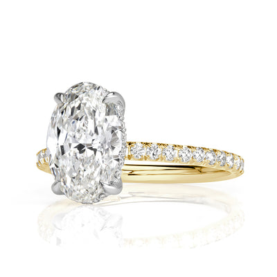3.09ct Oval Cut Diamond Engagement Ring
