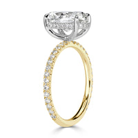 3.09ct Oval Cut Diamond Engagement Ring