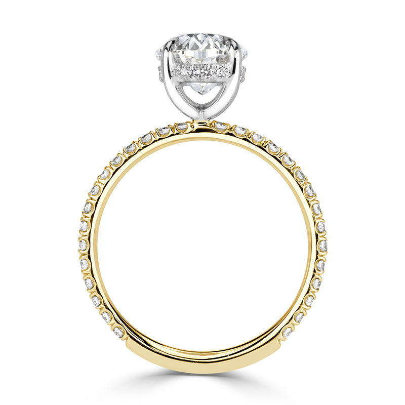 3.09ct Oval Cut Diamond Engagement Ring