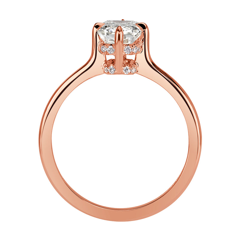 1.60ct Cross Cut Diamond Engagement Ring