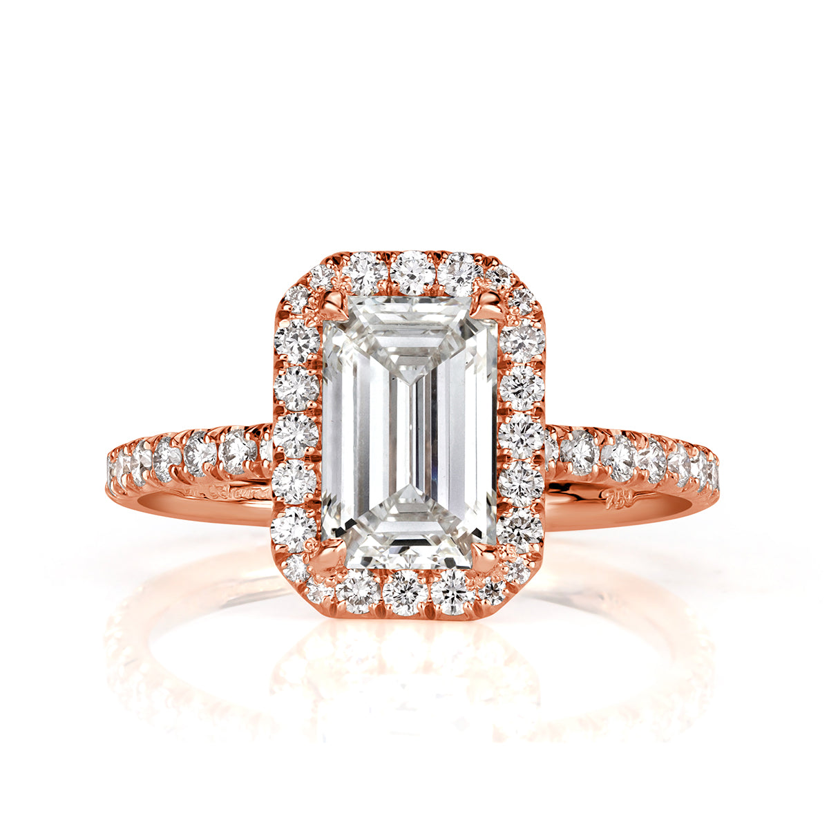 2.32ct Emerald Cut Diamond Engagement Ring