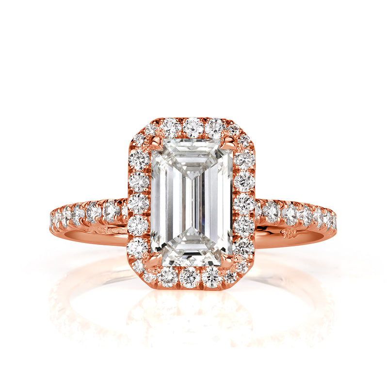 2.32ct Emerald Cut Diamond Engagement Ring