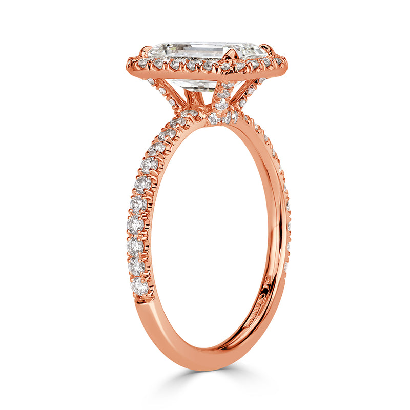 2.32ct Emerald Cut Diamond Engagement Ring