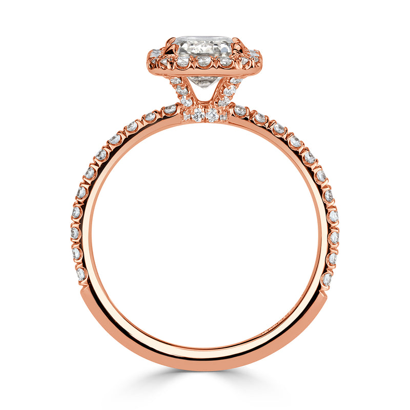 2.32ct Emerald Cut Diamond Engagement Ring