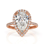 3.74ct Pear Shaped Diamond Engagement Ring