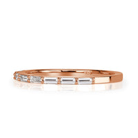 0.40ct Baguette Cut Diamond Wedding Band in 18k Rose Gold