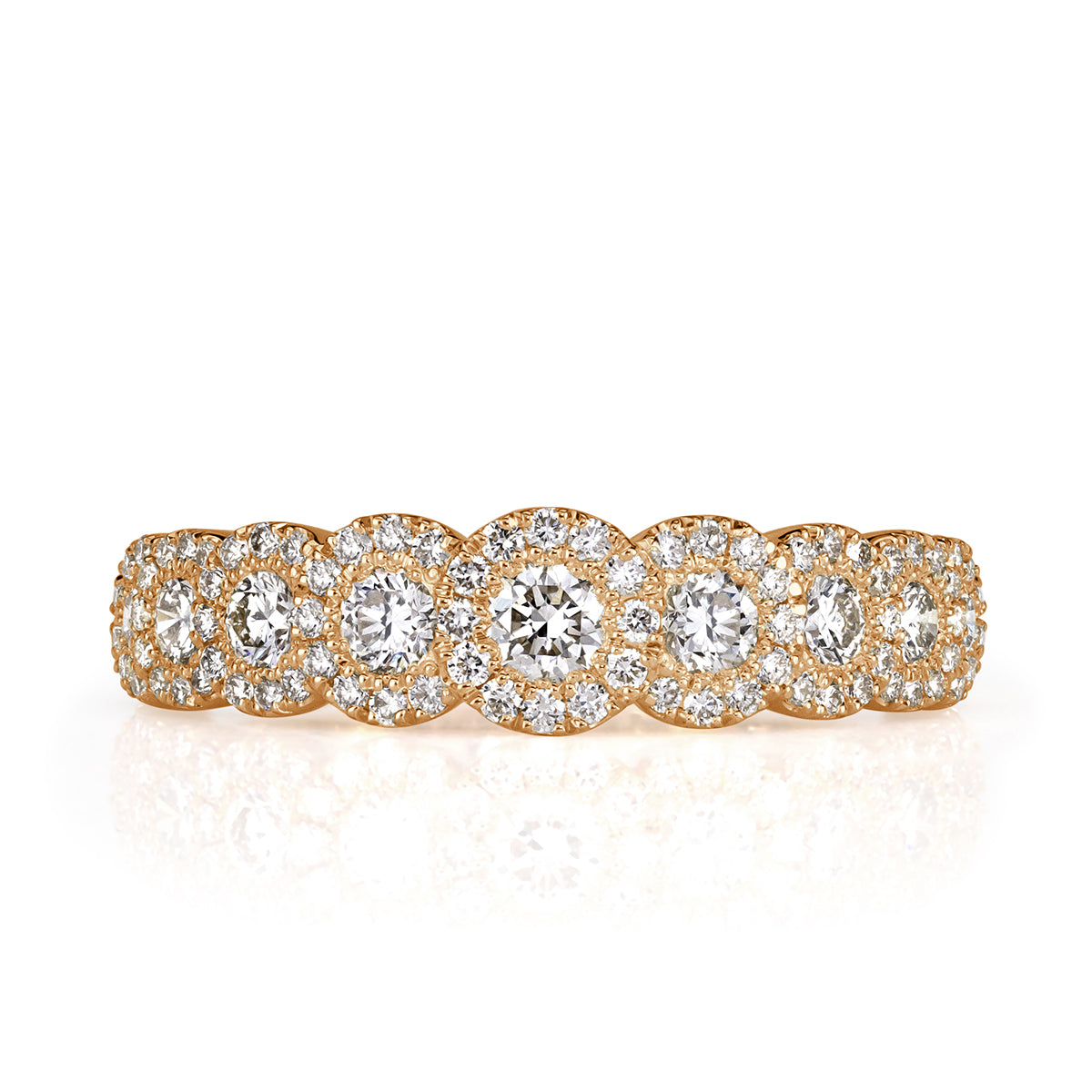 1.02ct Round Brilliant Cut Diamond Ring in 18k Champagne Yellow Gold