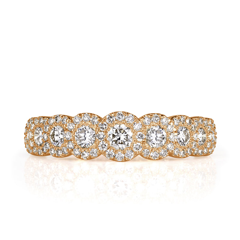 1.02ct Round Brilliant Cut Diamond Ring in 18k Champagne Yellow Gold