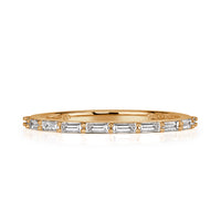 0.40ct Baguette Cut Diamond Wedding Band in 18k Champagne Yellow Gold