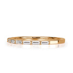 0.40ct Baguette Cut Diamond Wedding Band in 18k Champagne Yellow Gold