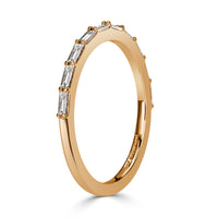 0.40ct Baguette Cut Diamond Wedding Band in 18k Champagne Yellow Gold