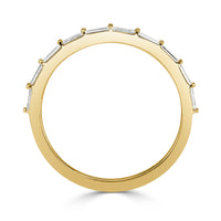 0.40ct Baguette Cut Diamond Wedding Band in 18k Yellow Gold