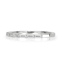 0.40ct Baguette Cut Diamond Wedding Band in 18k White Gold