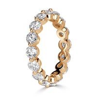 2.74ct Round Brilliant Cut Diamond Eternity Band in 18k Champagne Yellow Gold