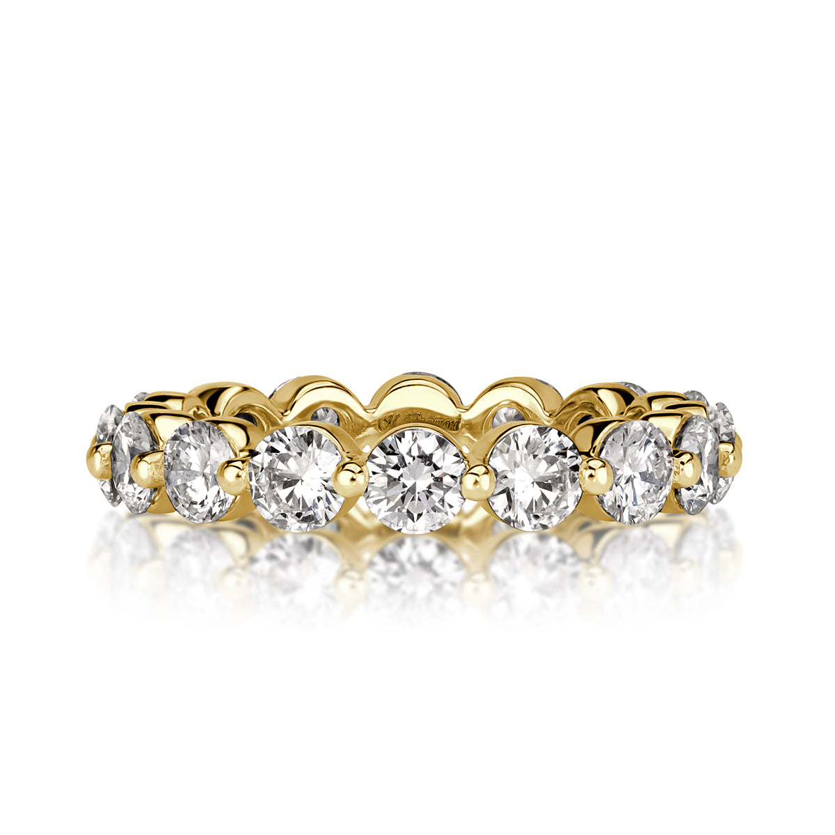 2.74ct Round Brilliant Cut Diamond Eternity Band in 18k Yellow Gold