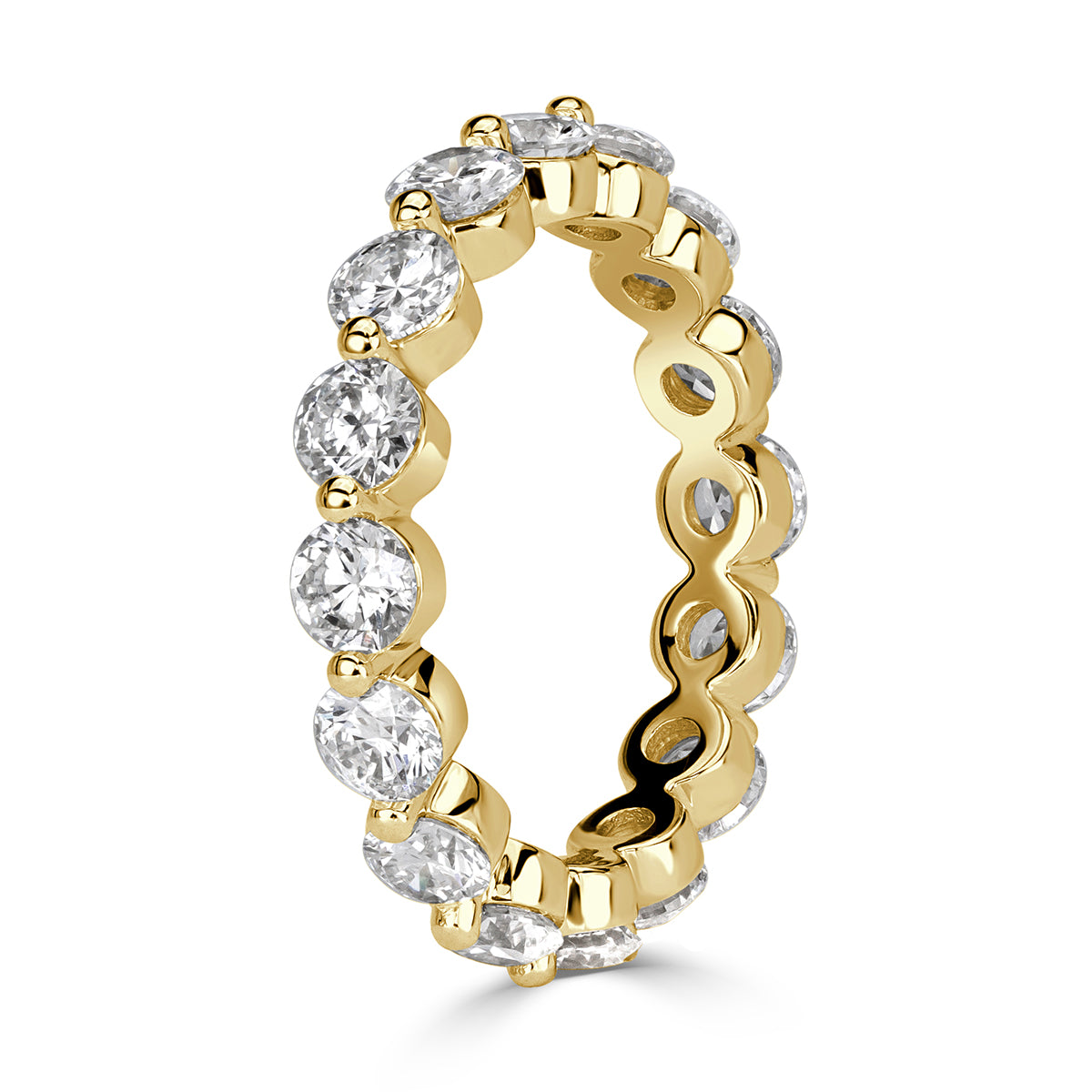 2.74ct Round Brilliant Cut Diamond Eternity Band in 18k Yellow Gold