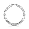 2.00ct Emerald Cut Diamond Eternity Band in 18k White Gold