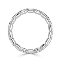 2.00ct Emerald Cut Diamond Eternity Band in 18k White Gold