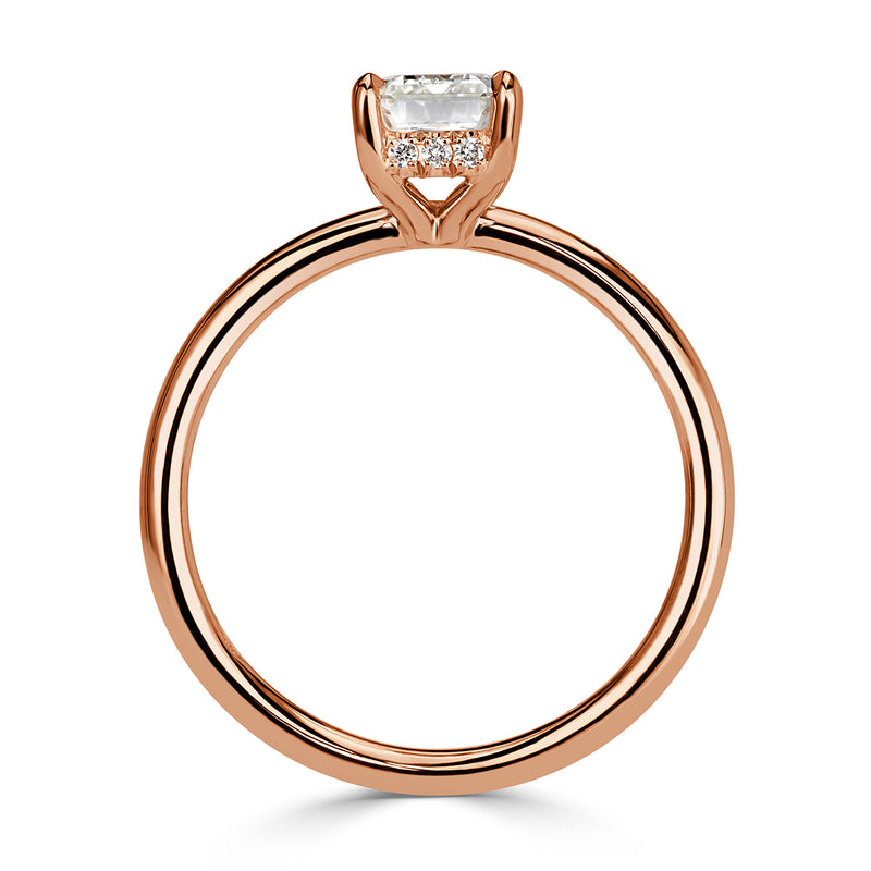 1.28ct Emerald Cut Diamond Engagement Ring