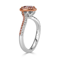 1.09ct Fancy Light Purplish Pink Pear Shaped Diamond Engagement Ring